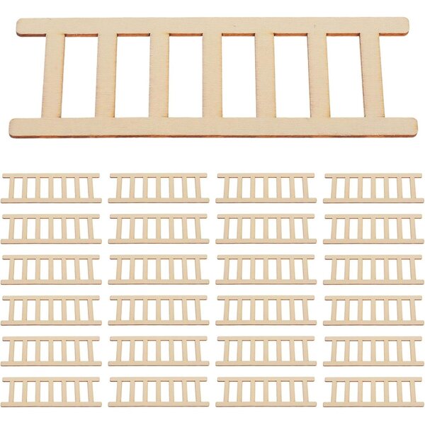 50 Mini Scale in Legno per Casa delle Bambole Decorazioni e Paesaggi Fai-da-Te