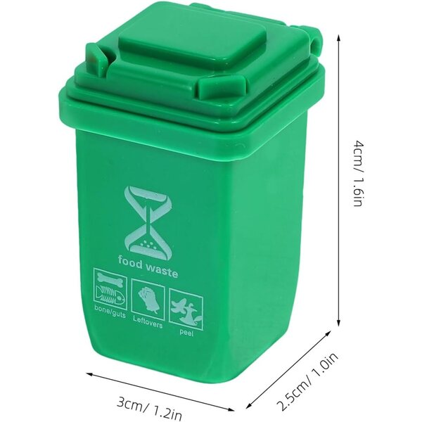 Hemobllo Set 5 Mini Bidoni Spazzatura in Plastica per Casa delle Bambole e Decorazioni
