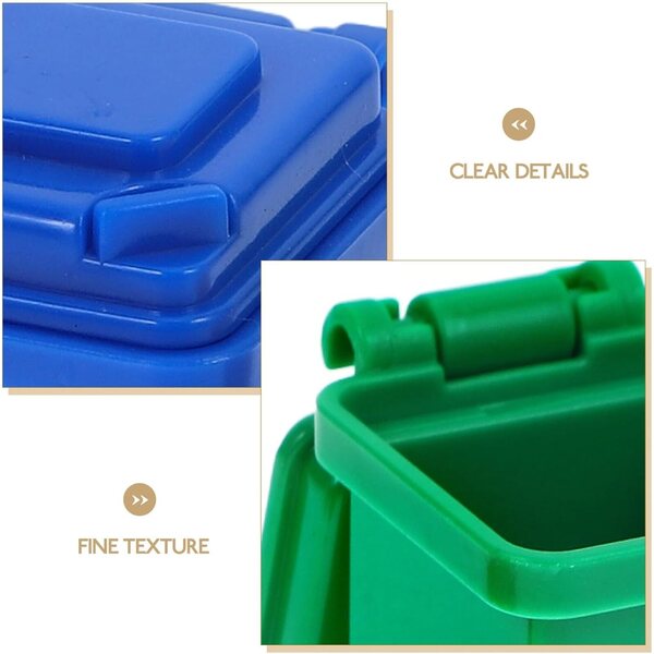 Hemobllo Set 5 Mini Bidoni Spazzatura in Plastica per Casa delle Bambole e Decorazioni