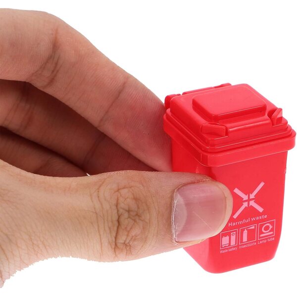 Hemobllo Set 5 Mini Bidoni Spazzatura in Plastica per Casa delle Bambole e Decorazioni