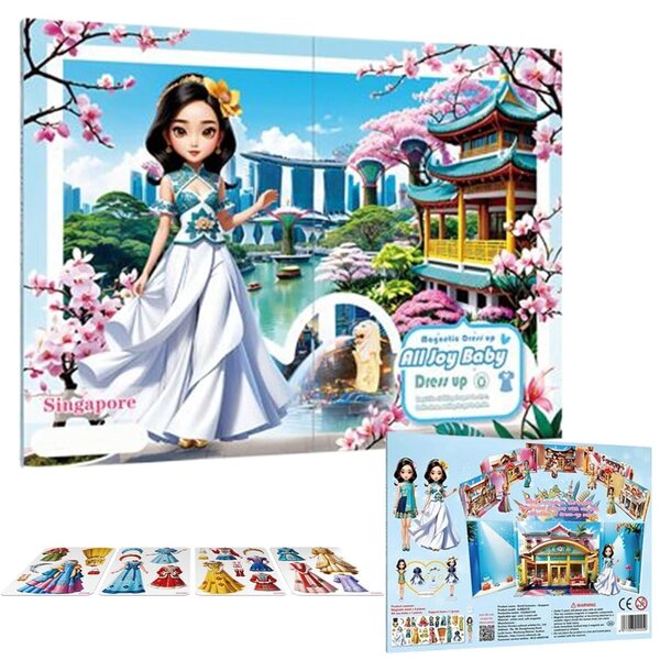 Magnetic Dress Up – Magnetisches Set mit pädagogischen und kreativen Papierpuppen-Prinzessinnen