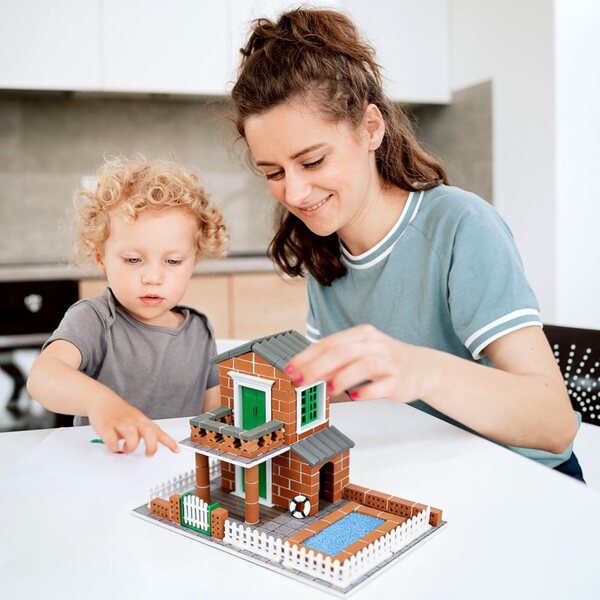 120 Mini Mattoni Rossi in Argilla per Modellismo e Decorazioni DIY - 2x1x0,5 cm