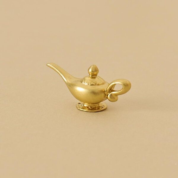 2 Lampade Genio Miniatura Scala 1:12 Oro | Decorazioni Casa delle Bambole Aladdin