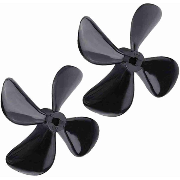 Eliche per Barche Telecomandate RC 60 mm 4 Pale in Plastica Durevole per Alberi 4 mm