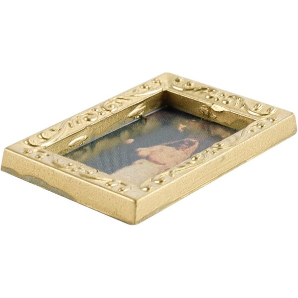Set mit 4 viktorianischen Miniaturrahmen im Maßstab 1:12 für Puppenhäuser – Durlo