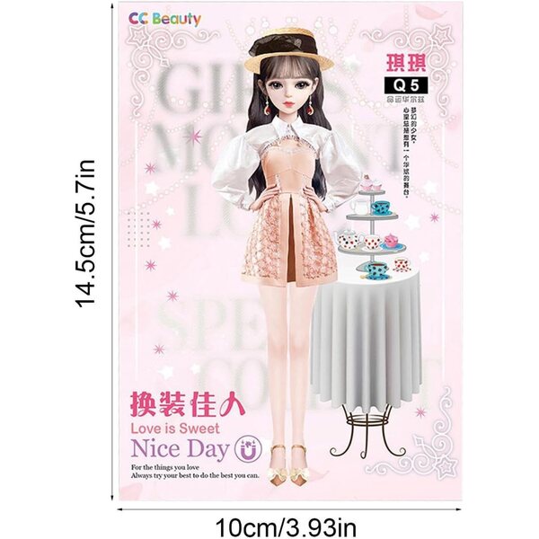 Magnetische Anzieh-Papier-Prinzessin-Puppe – tragbares Lernspiel für Kinder