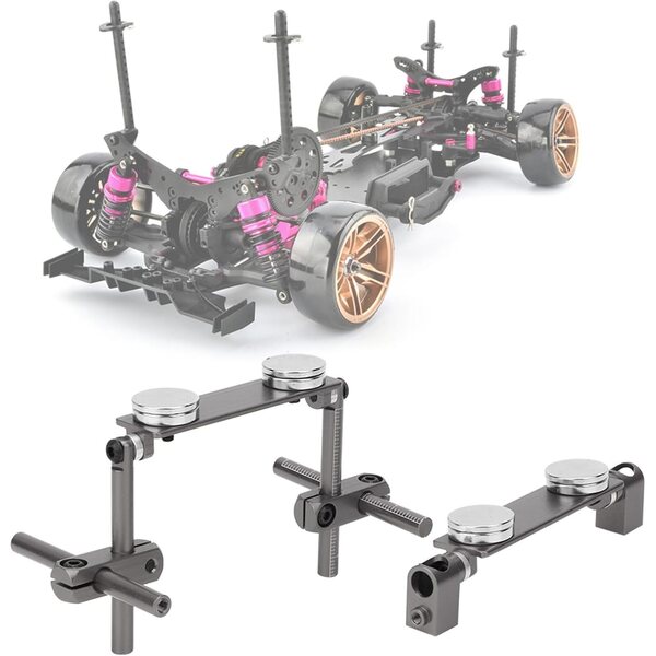 Magnetische Halterung aus CNC-Aluminiumlegierung für 1/10 RC-Car mit einstellbarem Winkel