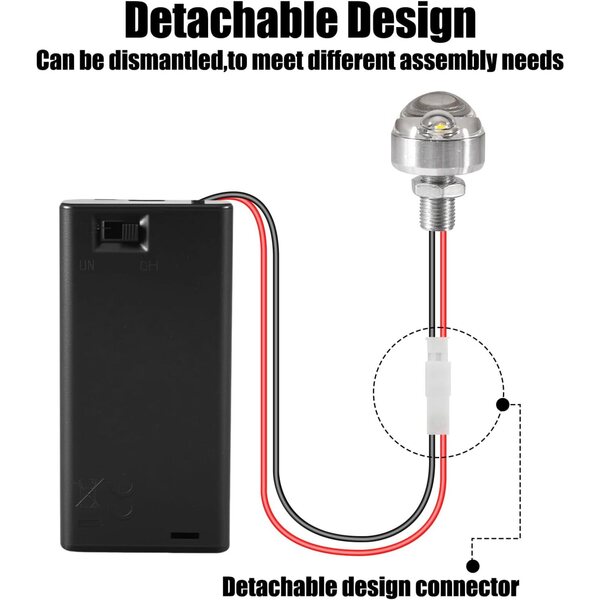 Mini luci LED per case delle bambole bianco caldo con porta batteria AA Joycabin
