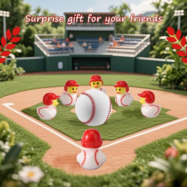 Lyreh 25pz Anatre da Baseball in Resina, Miniature Decorazioni Tema Baseball per Casa e Giardino