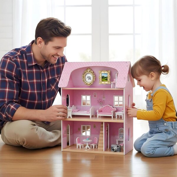 Set 12 mini cornici dorate per case delle bambole stile barocco vittoriano 1:12