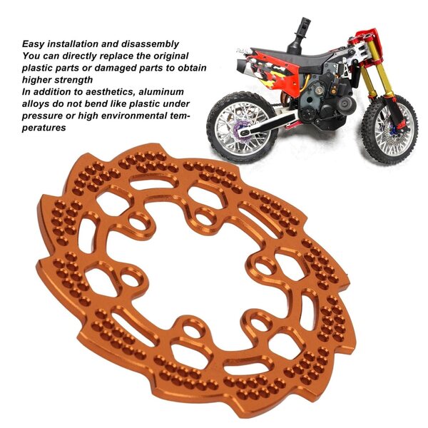Hintere Bremsscheibe aus Aluminiumlegierung für Losi 1:4 PROPI PROMOO MX Dirtbike Gold
