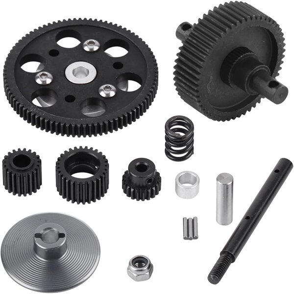 SCX10 RC Car Leichtes Metallgetriebeset – Robustes und einfach zu installierendes Zubehör