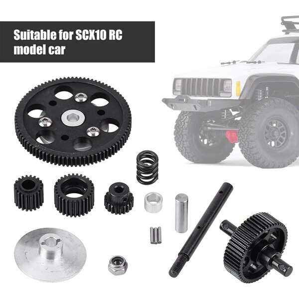 SCX10 RC Car Leichtes Metallgetriebeset – Robustes und einfach zu installierendes Zubehör