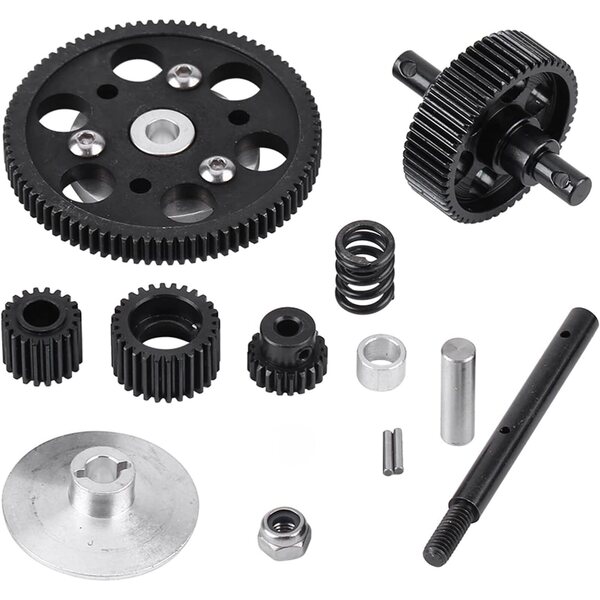 SCX10 RC Car Leichtes Metallgetriebeset – Robustes und einfach zu installierendes Zubehör