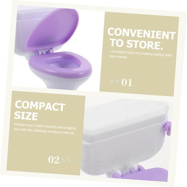 YARNOW 10 Mini Water per Casa delle Bambole in Plastica Scala 1:12, Accessori Bagno