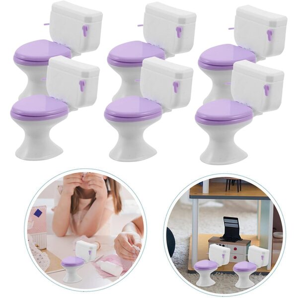 YARNOW 10 Mini Water per Casa delle Bambole in Plastica Scala 1:12, Accessori Bagno