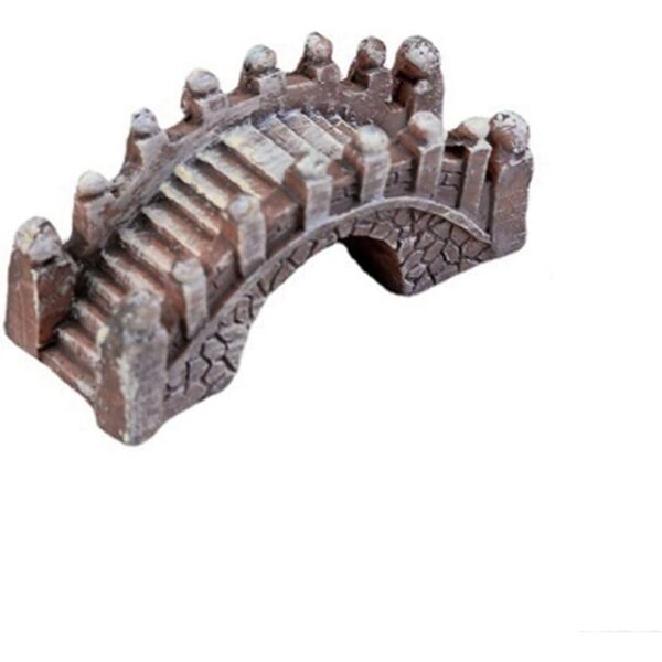 Jiangnan Mikrolandschaftsharzbrücke Miniatur, braune kleine kreative Brücke