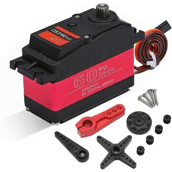 ZEZEFUFU Servo Digitale Metal Gear 60KG per RC Car 1/6 Axial SCX6 | Alta Coppia e Precisione