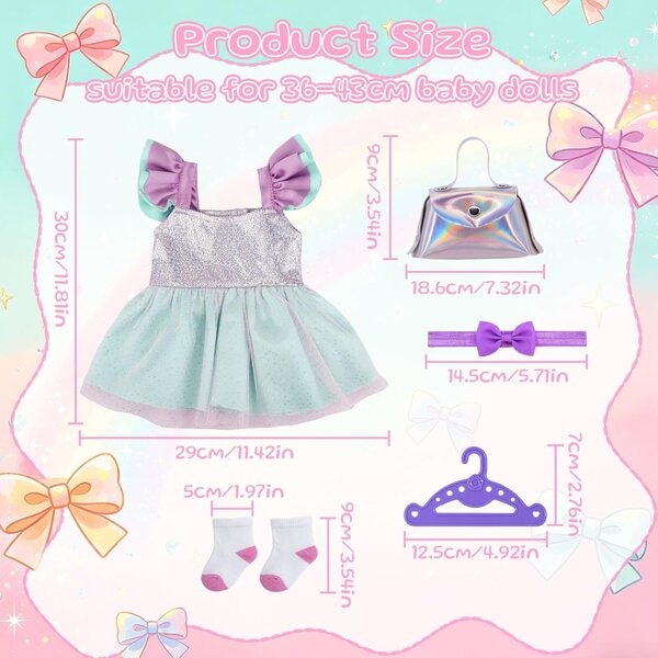 Gonna in tulle per bambole baby - abbigliamento elegante e raffinato Orizizhic