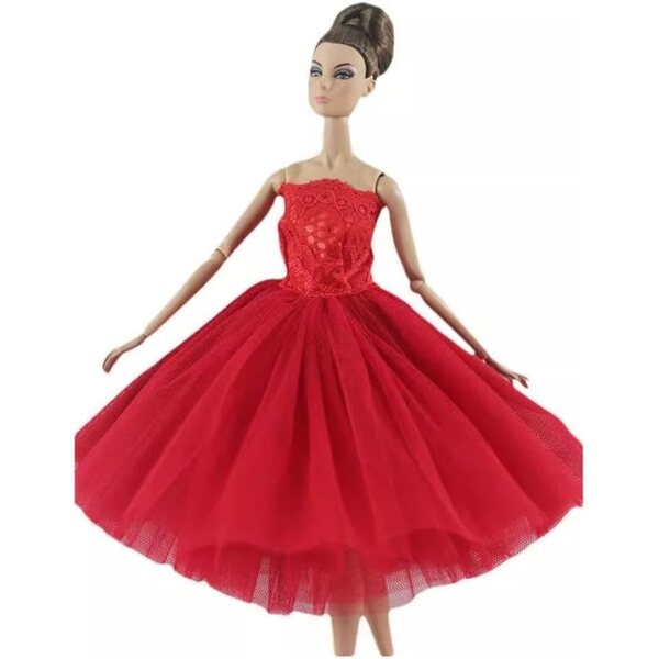 Spitzenkleid für 11,5" Puppe - BJD 1/6 Ballettkleid, elegantes Outfit
