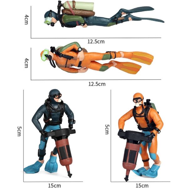 Action Figure Subacqueo Miniatura Oceanico Decorazione Educativa in Plastica FewNvWa