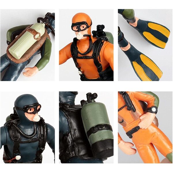 Action Figure Subacqueo Miniatura Oceanico Decorazione Educativa in Plastica FewNvWa
