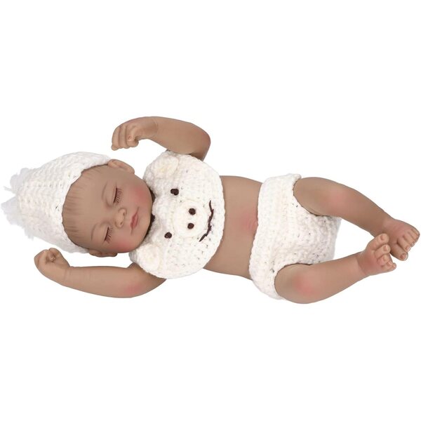 Taidda Bambola Neonata Realistica in Silicone 10 Pollici con Vestiti Morbidi e Flessibile