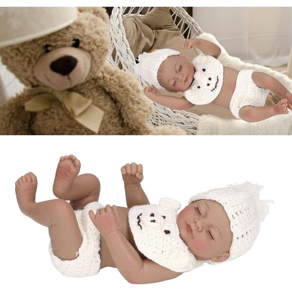 Taidda Bambola Neonata Realistica in Silicone 10 Pollici con Vestiti Morbidi e Flessibile