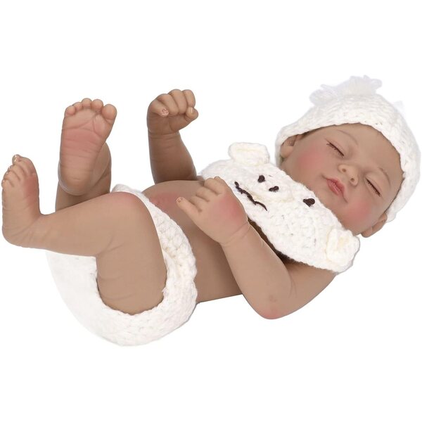Taidda Bambola Neonata Realistica in Silicone 10 Pollici con Vestiti Morbidi e Flessibile