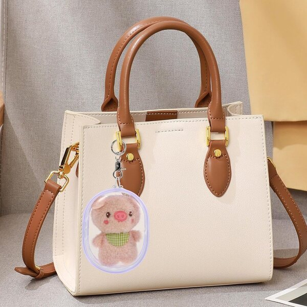 EXCEART Borsa Trasparente in PVC per Bambole con Gancio Appendibile, Organizer Compatto da Viaggio