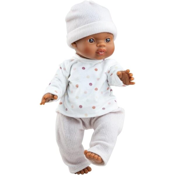 Paola Reina Gordi dunkle Mädchenpuppe 34 cm – realistische und weiche Puppe