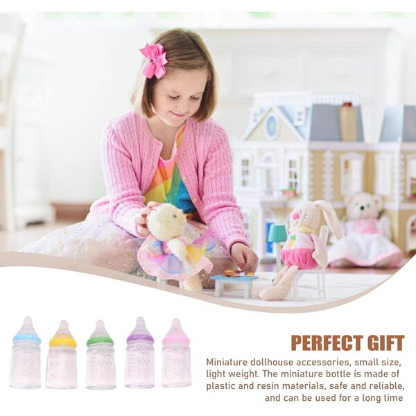 Set 30 Mini Biberon Colorati per Bambole in Plastica - Gioco Fantasioso e Decorazioni Feste