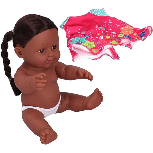 Bewinner Realistische afrikanische Puppe, 30 cm, pädagogisches und interaktives Spiel für Kinder