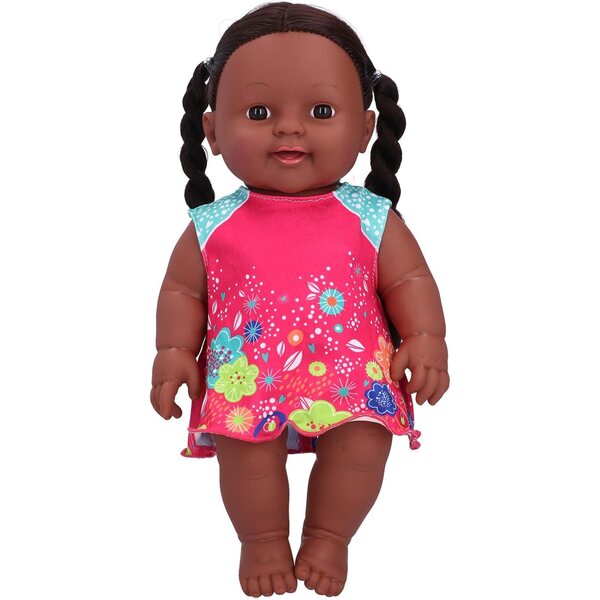 Bewinner Realistische afrikanische Puppe, 30 cm, pädagogisches und interaktives Spiel für Kinder