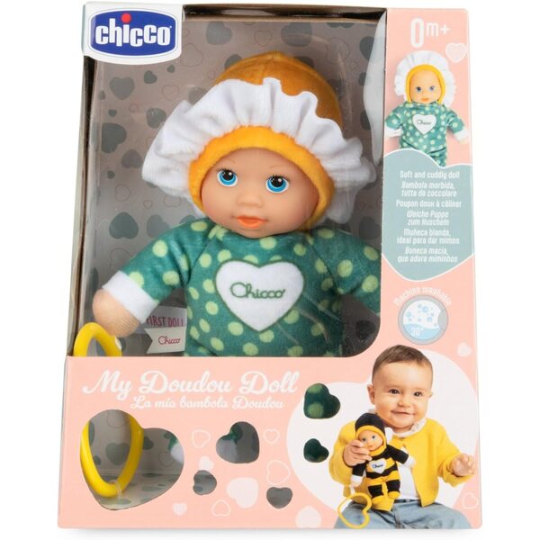 Chicco Mini My Doudou Puppe 18 cm, weich, waschbar, ideal für Neugeborene ab 0 Monaten