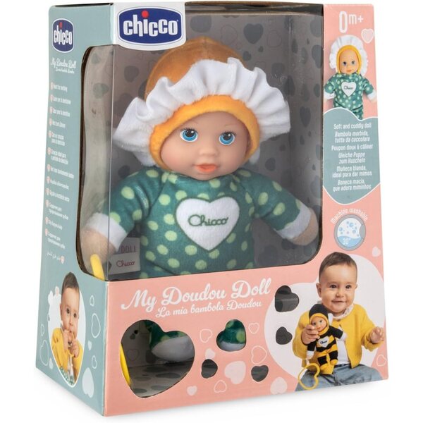 Chicco Mini My Doudou Puppe 18 cm, weich, waschbar, ideal für Neugeborene ab 0 Monaten
