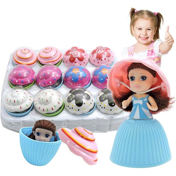 Set mit 12 Cupcake-Prinzessinnenpuppen mit Überraschungsparfüm, Spielzeug für Kinder ab 3 Jahren