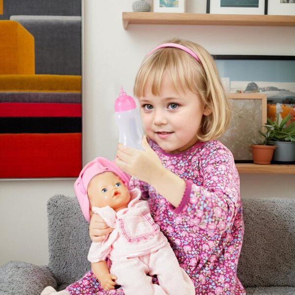 Set mit 10 realistischen und glitzernden Puppenflaschen aus Kunststoff, 4,6 Zoll – kreatives Spiel