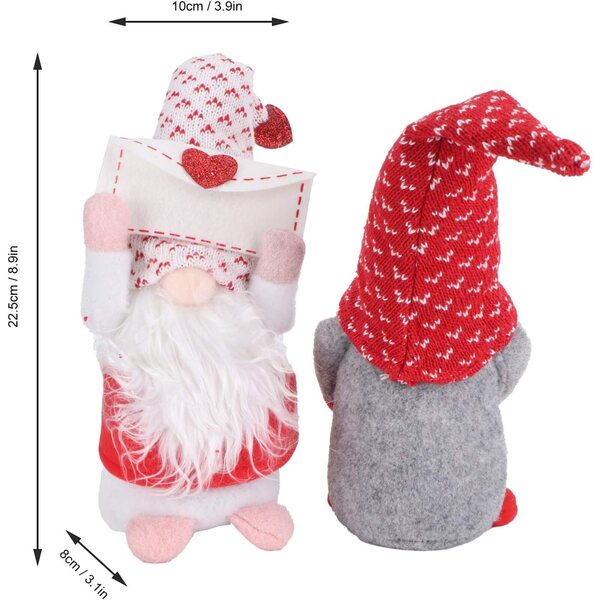 Elfo senza volto 22,5cm in cotone PP morbido, decorazione casa e scrivania