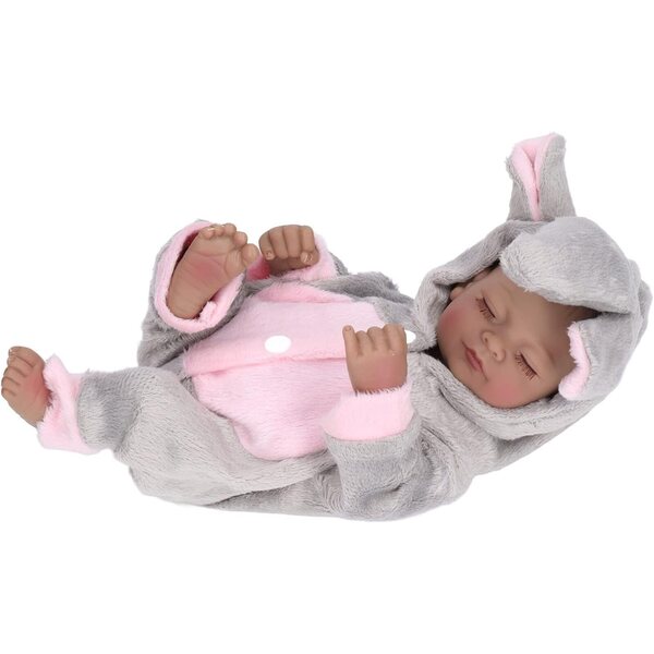 aqxreight 10 Zoll weiche und flexible realistische Silikonpuppe für Kinder