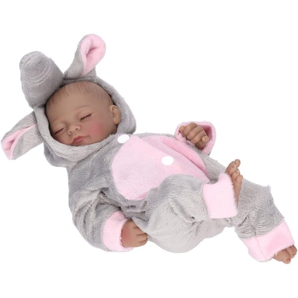aqxreight 10 Zoll weiche und flexible realistische Silikonpuppe für Kinder