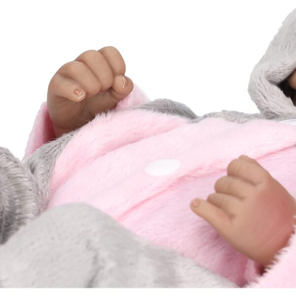 aqxreight 10 Zoll weiche und flexible realistische Silikonpuppe für Kinder