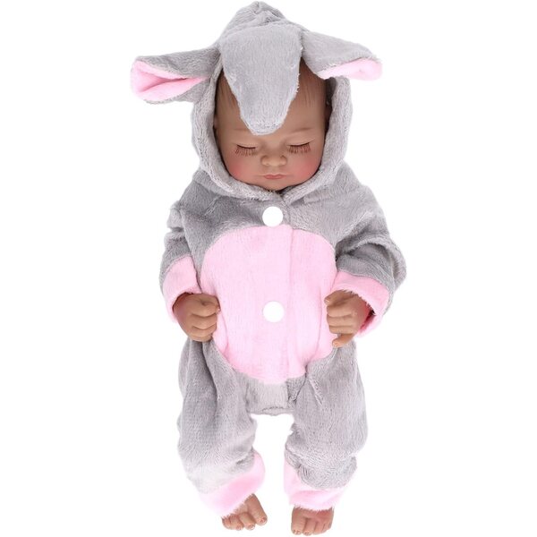 aqxreight 10 Zoll weiche und flexible realistische Silikonpuppe für Kinder