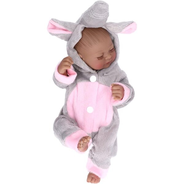aqxreight 10 Zoll weiche und flexible realistische Silikonpuppe für Kinder