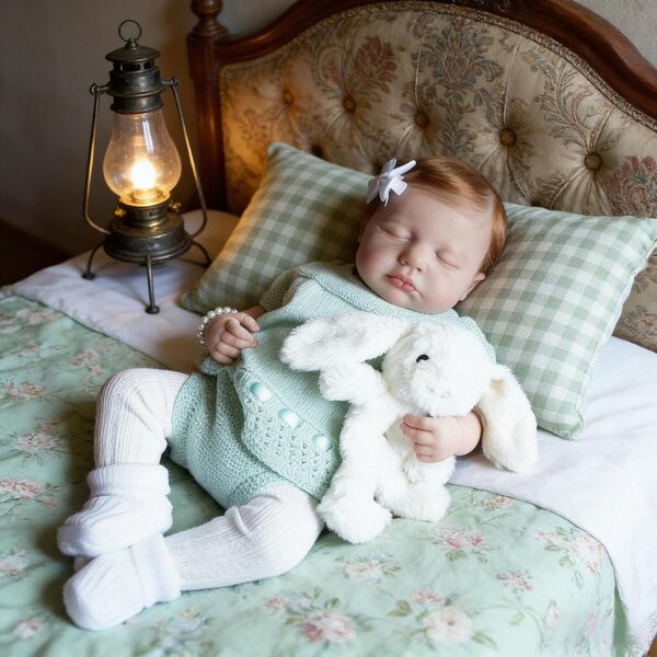 50 cm große Loulou-Silikon-Rebornpuppe mit Kleidung und Accessoires, weicher und realistischer Körper
