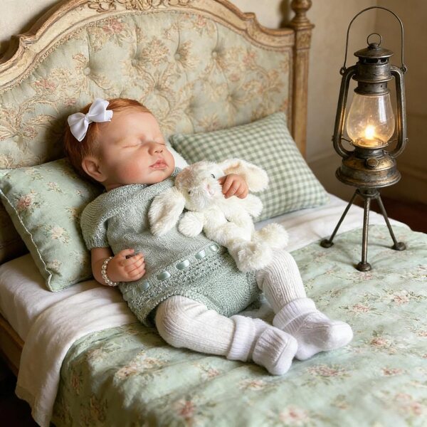50 cm große Loulou-Silikon-Rebornpuppe mit Kleidung und Accessoires, weicher und realistischer Körper