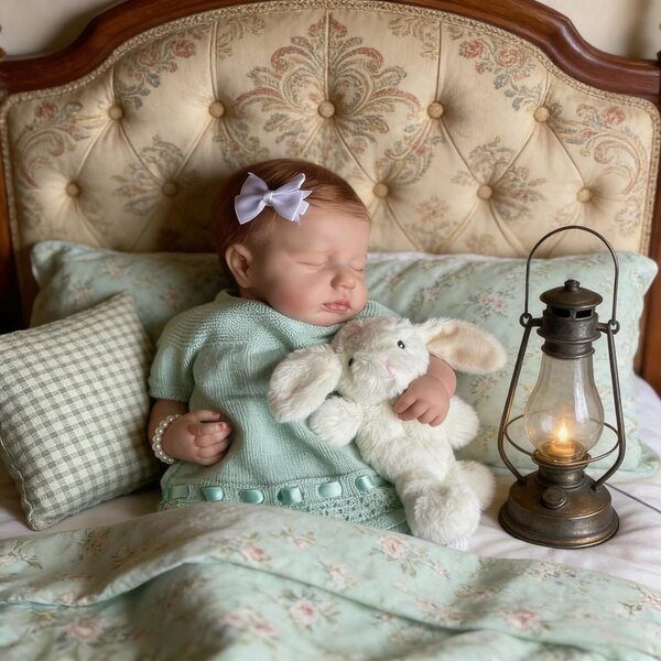 50 cm große Loulou-Silikon-Rebornpuppe mit Kleidung und Accessoires, weicher und realistischer Körper