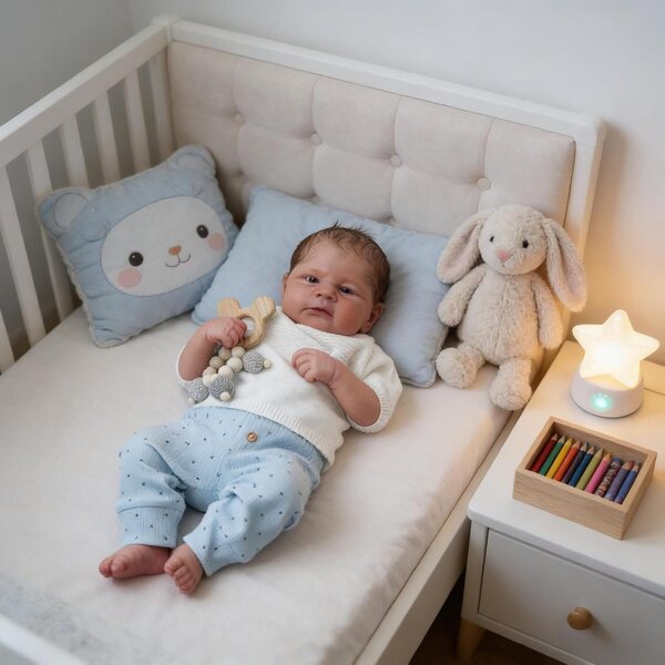 43 cm große, realistische Puppe aus weichem Silikon, inklusive Kleidung und Zubehör