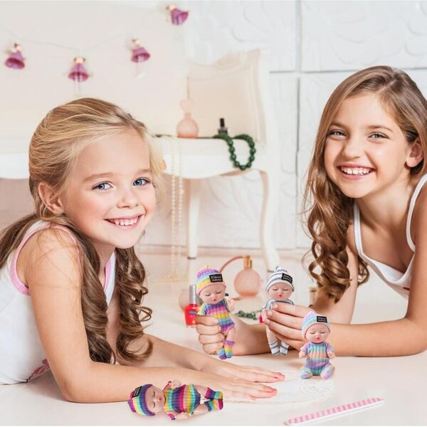 4 Pieces 4 Inch Mini Dolls with Movable Joints and Removable Clothes - Lifelike and Adorable