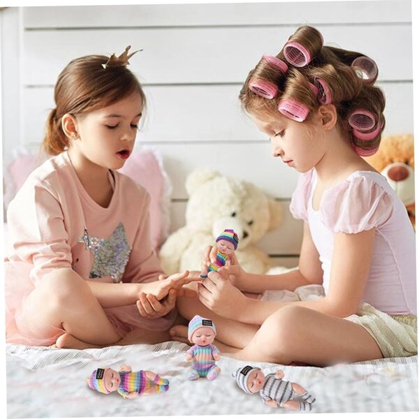 4 Pieces 4 Inch Mini Dolls with Movable Joints and Removable Clothes - Lifelike and Adorable